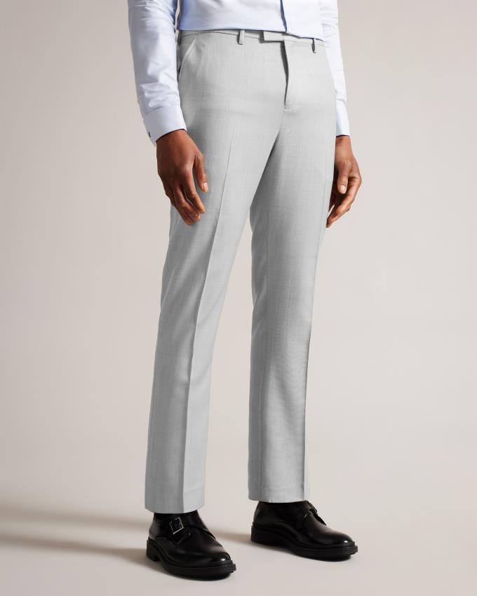 Pantalon Ted Baker Slim Fit Wool Grise Clair Homme | QER-52049010